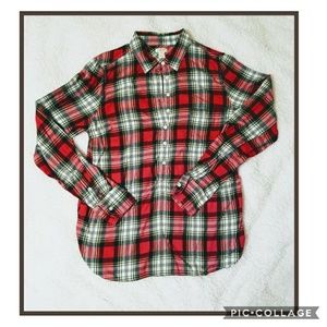 J Crew Long Sleeve Half Button Medium